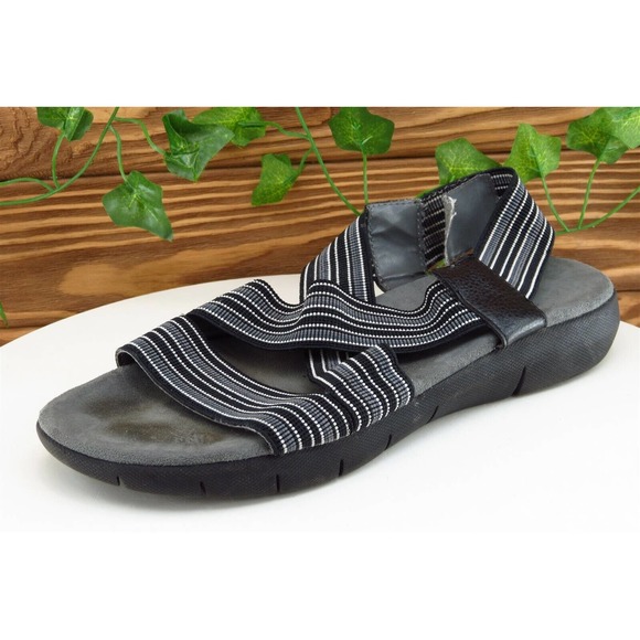 Aerosoles Sz 9 M Gray Strappy‎ Fabric Women Sandals Gloss - Picture 1 of 11
